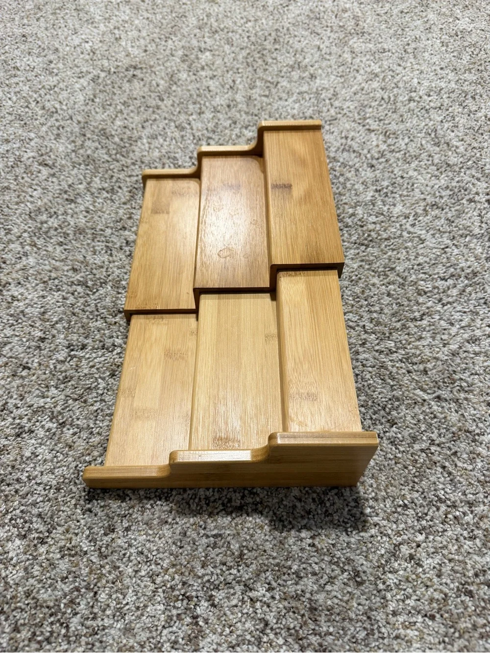 Bamboo Spice Rack Organizer 3 Tier Expandable 8.75